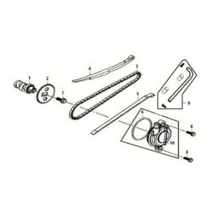 Cam shaft-cyl. head l. side cover Sym Crox 50 E5