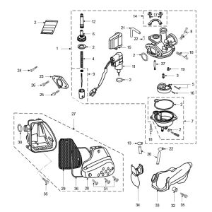 Boîte à air  carburateur Peugeot Speedfight 2 AC E2 2 temps