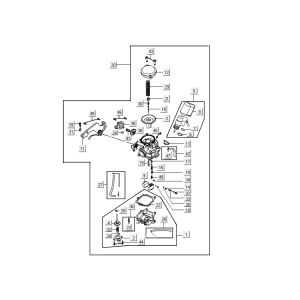 carburateur-starter Kymco Super8 4 temps à partir de 2009 rouge