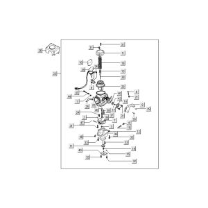 Carburateur - starter Kymco People S 4 temps Elegance noir