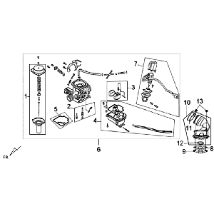 Carburateur Sym Jet 4 (R086) rouge