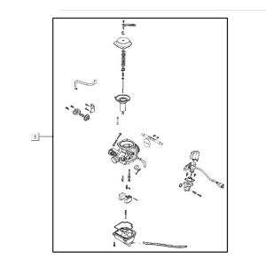 carburateur AGILITY 16+ 4T 125 Argent Métallique Mat