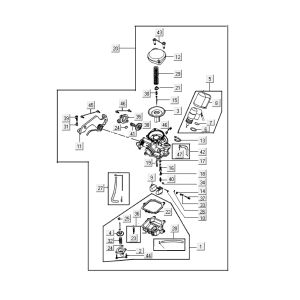 Carburateur Kymco City 16' 4 temps blanc