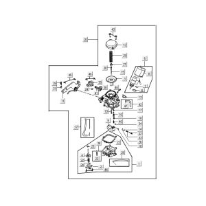 Carburateur Kymco Delivery 4 temps blanc