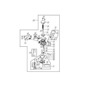 Carburateur Kymco Like 4 temps diamant blanc comme T T