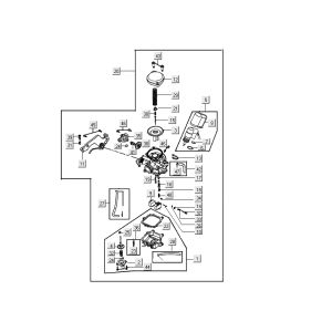 Carburateur Kymco Super 8 Street 4 temps rouge