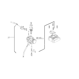 Carburateur Kymco People S 50i E4 Bleu