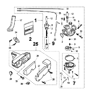 Carburateur Peugeot Fox rouge-Carburateur-Peugeot-Fox-rood