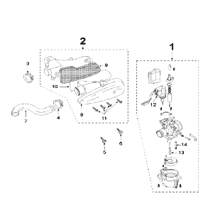 Carburateur Peugeot Speedfight 3 AC Bleu