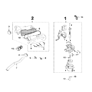 Carburateur Peugeot Speedfight 3 LC bleu