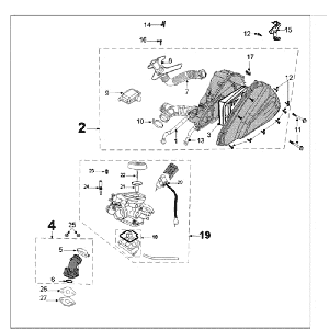 Carburateur Peugeot Tweet vieux gris argent