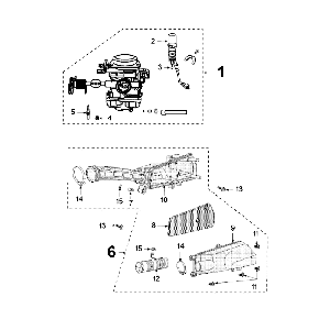 Carburateur Peugeot V-clic blanc