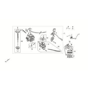 Carburateur Sym Crox 50 E3