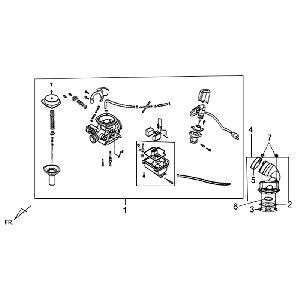 Carburateur Sym Symphony SR (BK5560) noir