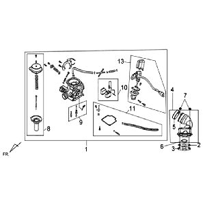 Carburateur Sym Tonik (WH8018P) blanc