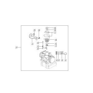 Carburateur Kymco Agility Delivery 4 temps euro4 blanc