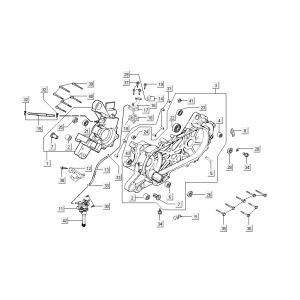 entrée de pompe à huile de carter Kymco Grand Dink 2 temps Titanium