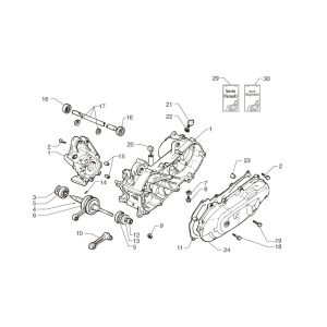 Carter moteur Beta Ark-k AC skull 2010 2 temps