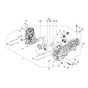 Carter moteur Vespa GTV 250 4T 4V UI