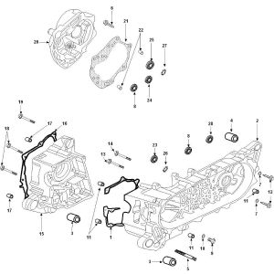 Carter moteur Peugeot Vivacity 3 4 temps