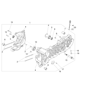 Carter moteur Piaggio Liberty 50 4 temps (IGET Euro 4)