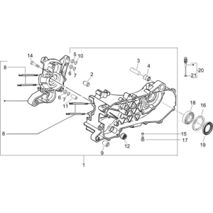 Carter moteur Piaggio NRG Power DD 2007-2017