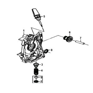 Carter rechts - start motor Sym Fiddle II Euro 4
