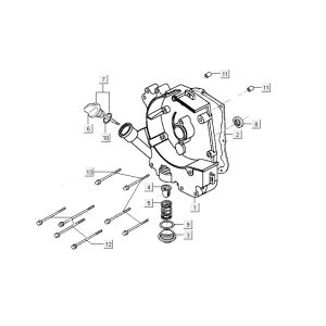 Carter droit Kymco VP50 4t ac techo silver