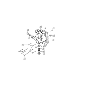 Carter droit Kymco VP50i injection euro4 tecno argent