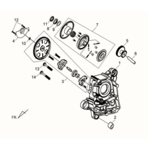 Carter droit/pompe à huile SYM Fiddle II 125S