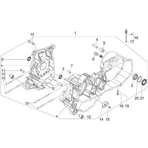 Carter Vespa Lx 45 km 4 temps 4 soupapes