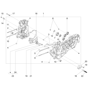 Carter moteur Vespa Primavera 125 4T 3V IU ABS
