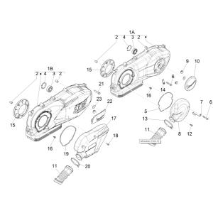 Couvercle de carter - Refroidissement du carter moteur Vespa Primavera 125 4T 3V IE ABS