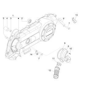 Couvercle d'embrayage Vespa Sprint 45km 4 temps 4 soupapes