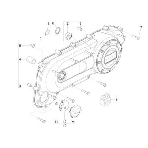 Couvercle d'embrayage Vespa LXV 2 temps