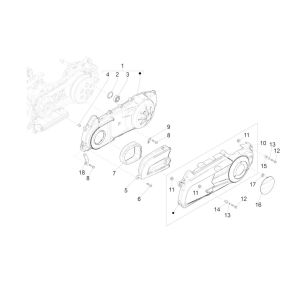Couvercle de carter - refroidissement GTS 125 IU
