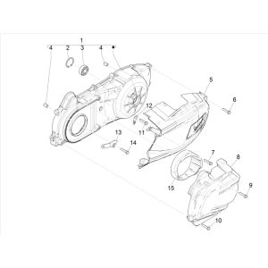 Couvercle de carter moteur pour la Vespa GTS 300 HPE 4T 4V IE ABS E4 2019 (EMEA)