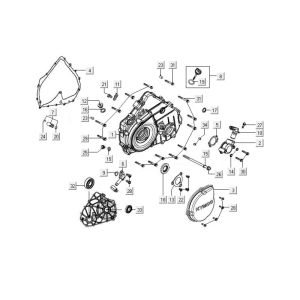 Cache carter gauche Kymco MXU 400