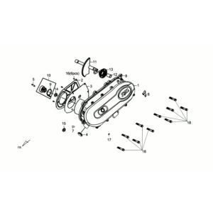 Carterdeksel links Sym Crox 50 E3