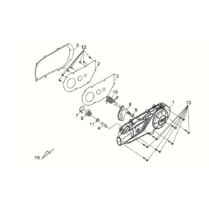 Cache carter gauche Sym Fiddle II 125S
