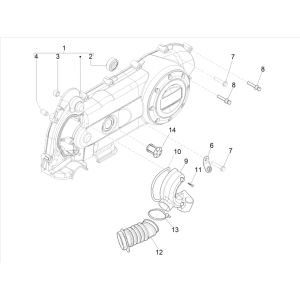 Couvercle de carter moteur Vespa Primavera 4 temps 3V (injection euro5 IGET)
