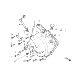 Cache carter droit Honda MT50
