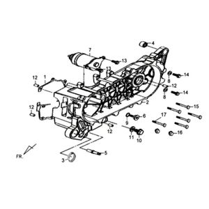 Couvercle de carter Sym Tonik (WH8018P) blanc