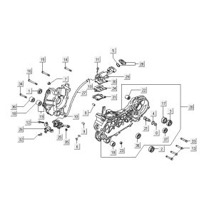 Pompe à huile Kymco ZX 2t ac argent-orange