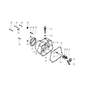Carter moteur Helft-R Kymco K-Pipe 4 temps noir brillant