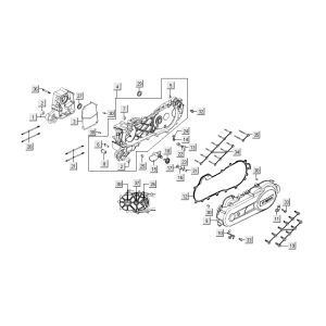 Couvercle Kick Start Kymco People S 4 temps bleu cristal