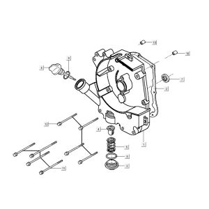 Demi carter Kymco Agility 16'+ 4 temps injection euro4 bleu mat