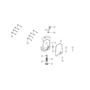 Demi carter Kymco Super8 4 temps à partir de 2009 Bleu