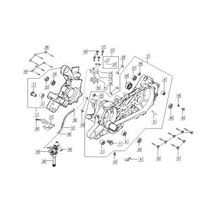 Entrée pompe à huile Kymco People 2 temps rouge