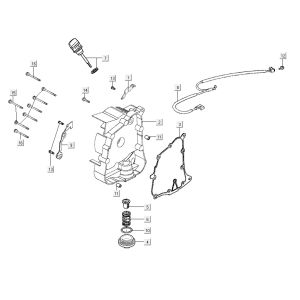 carter droit AGILITY 16+ 4T 200i Argent Métallique Mat